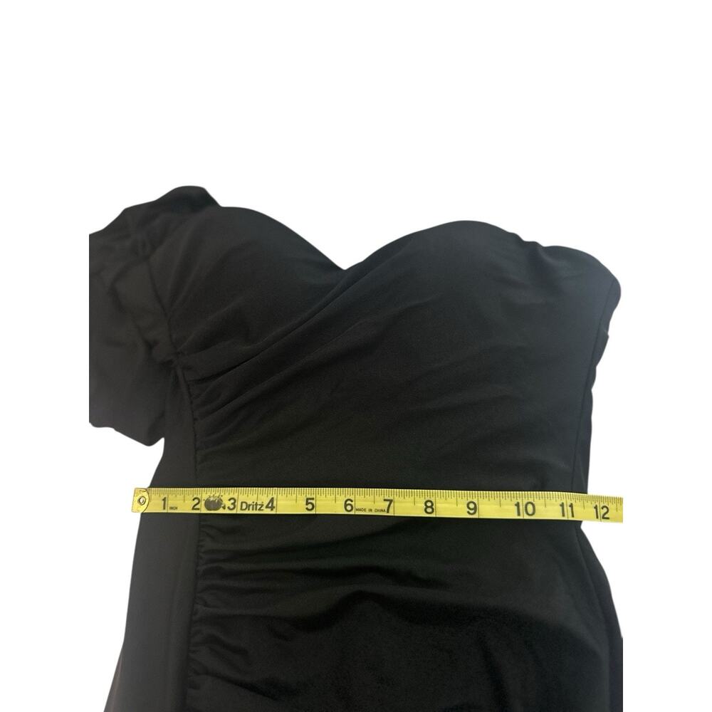 NWT Cinderella Divine Asymmetrical Neckline Bodycon Slit Black Dress Gown 2 - Picture 12 of 12